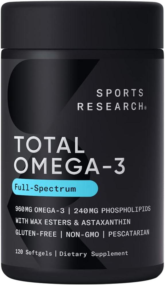 Sports Research Total Omega-3 120 капсул, фото 1