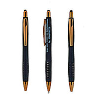 Ручка подарочная La4 (автоматическая, с логотипом, треугольный держатель, корпус черный,Touch pen)