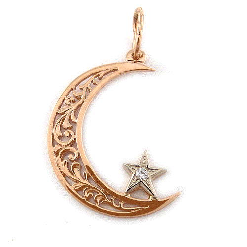 Золотой исламский кулон 