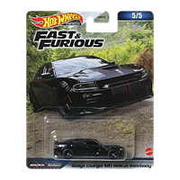 Машинка Premium Hot Wheels Dodge Charger SRT Hellcat Widebody Fast & Furious 1:64 HNW46/HNW50 Black