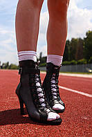 High Heels Black Leather 37