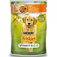 Friskies (Фрискис) пауч Dog Chicken для собак с курицей и морковью 100г*20шт.