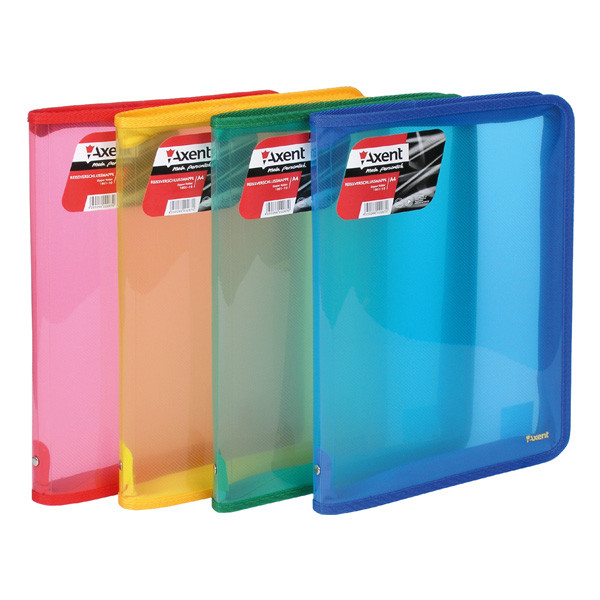 Папка на блискавці A4 "Axent" 1801-26-А прозора зелена, шт, фото 1