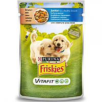 Friskies (Фрискис) пауч Dog Junior Chicken для щенков с курицей и морковью 100г*20шт.