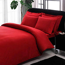 Комплект постільної білизни TAC сатин-stripe євро розмір Premium Basic Red