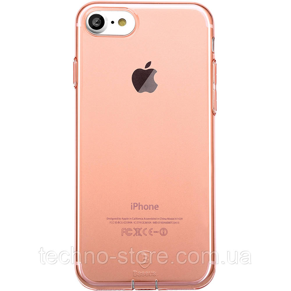 Чохол Baseus для iPhone SE 2020/8/7 Simple Pluggy Rose Gold (ARAPIPH7-A0R)