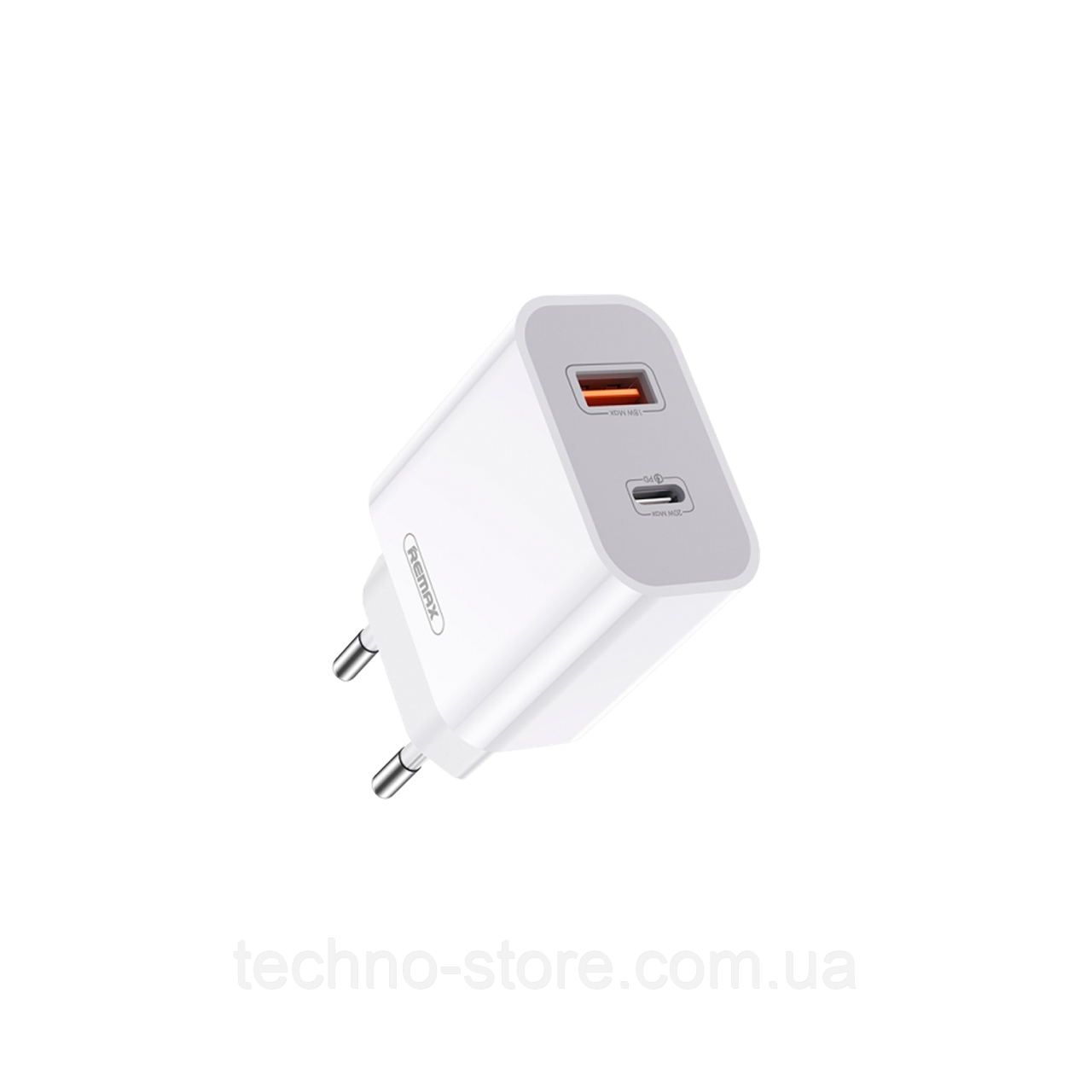 Мережевий зарядний пристрій Remax Surie 2 порта USB + Type-C 20W PD+QC Белый (RP-U68)