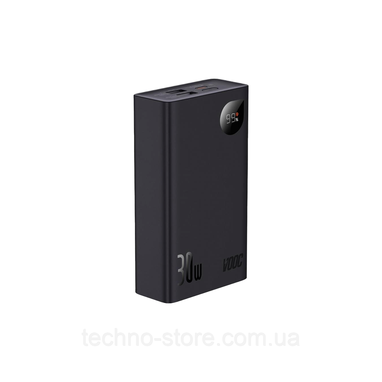 Зовнішній акумулятор Baseus Adaman 2 Metal Digital Display 30W 20000mAh Чорний (VOOC) (PPAD050001)