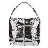 Шкіряна сумка жіноча Realer 2032-1 античне срібло, фото 3