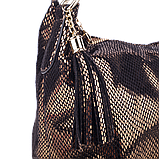 Жіноча сумка Realer P112 антична латунь, фото 5