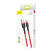 Кабель для заряджання Baseus Cafule Cable нейлоновий USB-micro USB QC 3.0 2.4 A 1M Red (CAMKLF-B09), фото 11