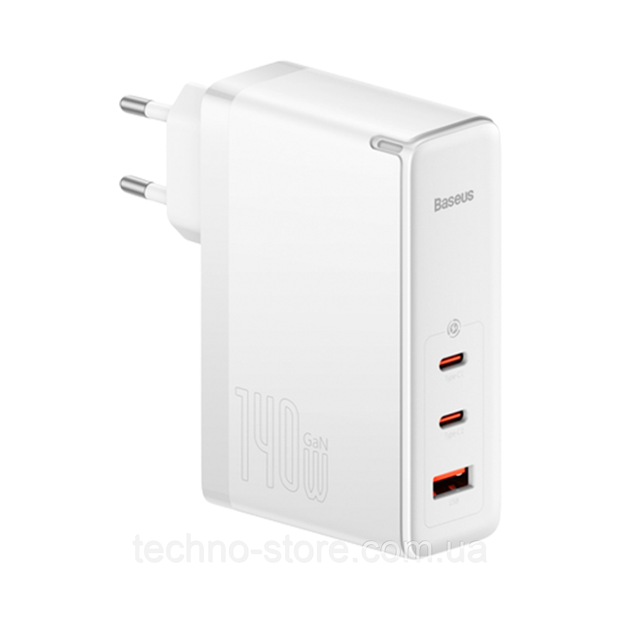 Мережевий зарядний пристрій Baseus GaN5 Pro 3 порта, USB + Type-C 140W Белый (CCGP100202)