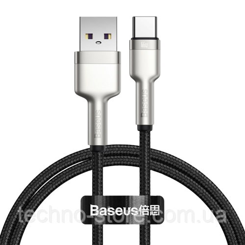 Кабель Baseus Cafule USB 2.0 to Type-C 66W 1M Чорний (CAKF000101)