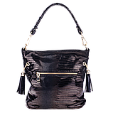 Жіноча сумка Realer P111 чорна, фото 2