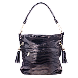 Жіноча сумка Realer P111 чорна, фото 4