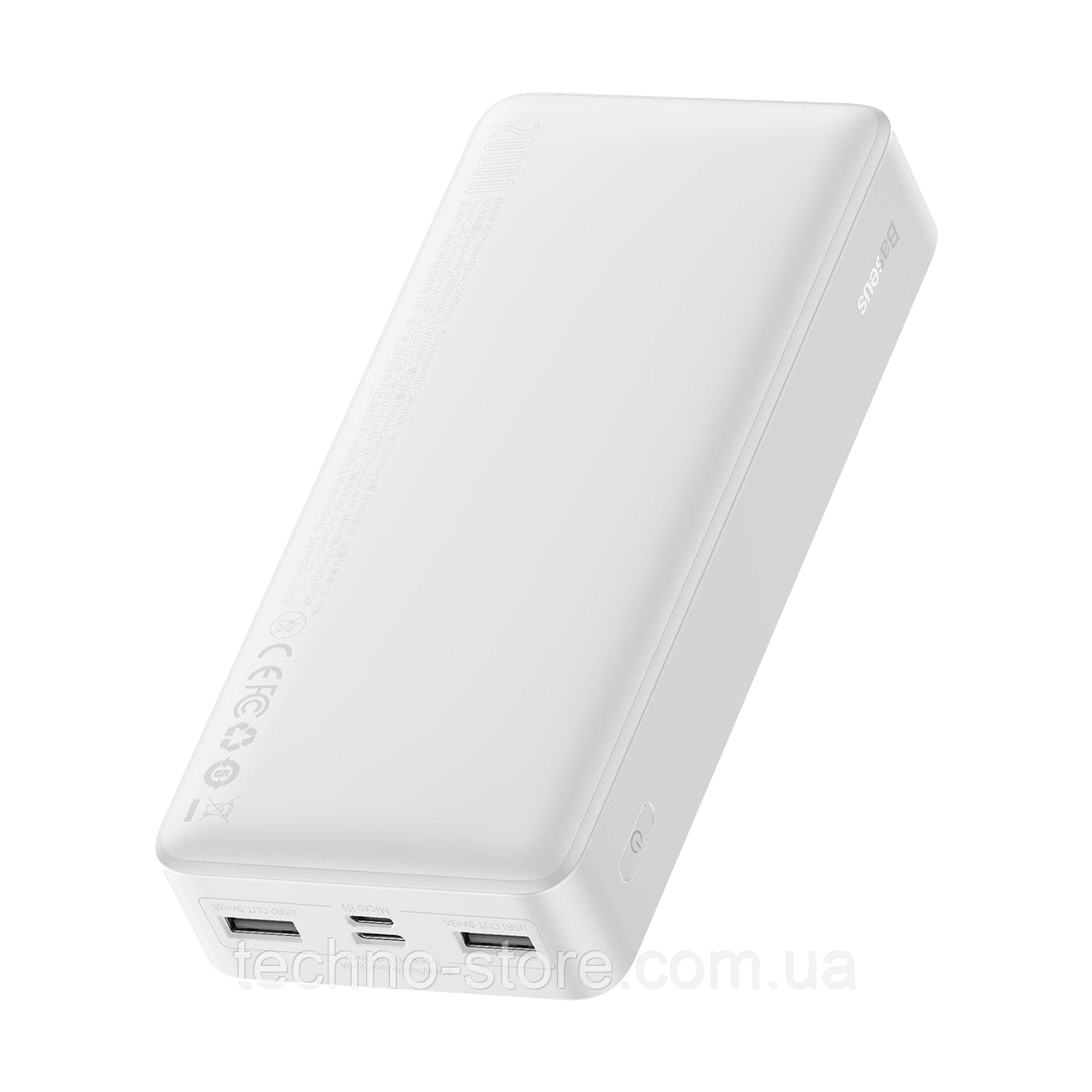 Зовнішній акумулятор Baseus Bipow Digital Display 20000mAh 20W Белый (PPBD050302)