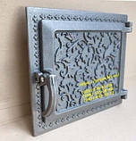 Дверцята дверка чавунна герметична для печі, грубу, барбекю, мангал чавунне лиття 250х295, фото 3