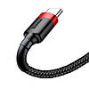 Кабель зарядний Baseus Cafule Cable USB Type A — USB Type C QC 3.0 2 A 2M Black/Red (CATKLF-C91), фото 2