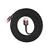 Кабель зарядний Baseus Cafule Cable USB Type A — USB Type C QC 3.0 2 A 2M Black/Red (CATKLF-C91), фото 8