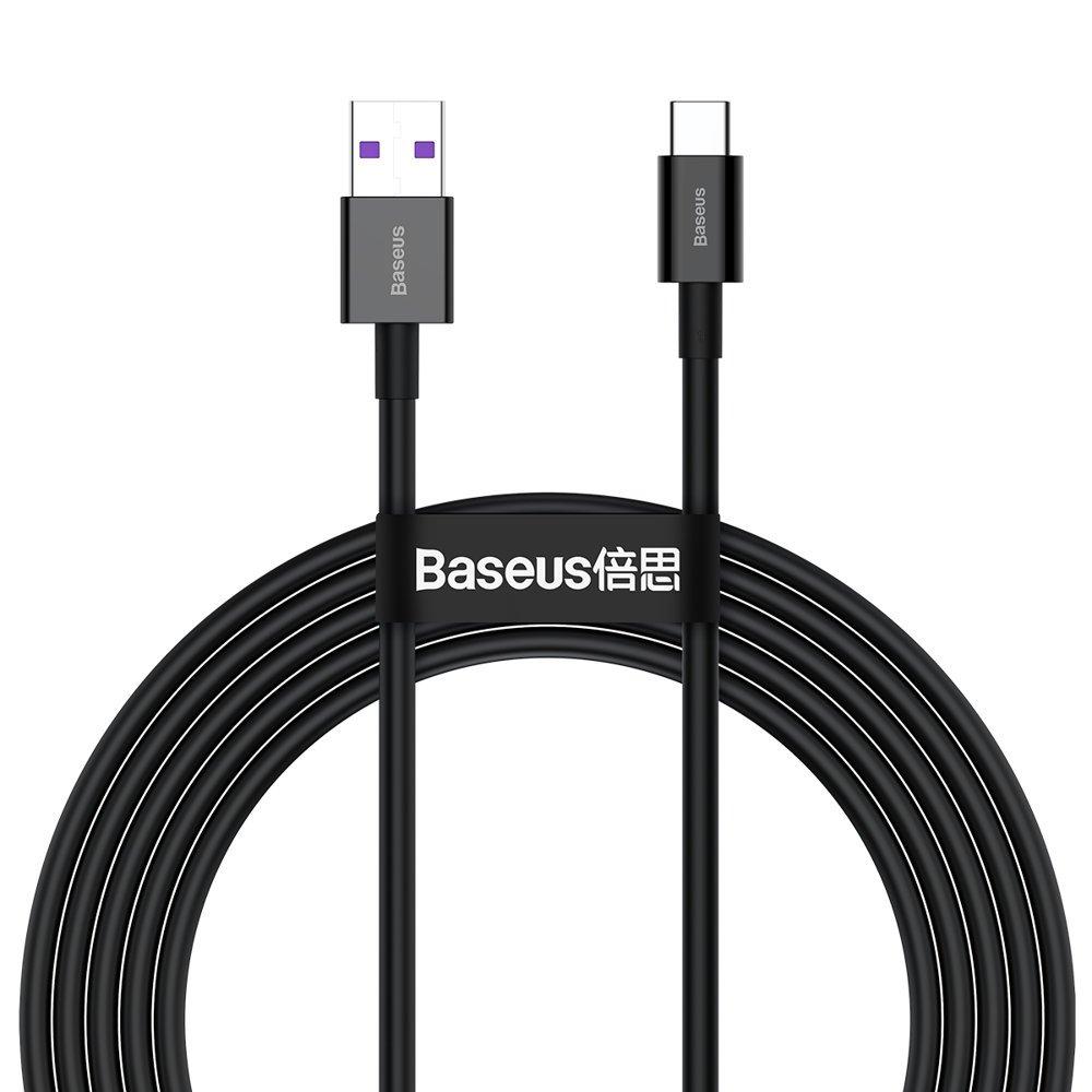Кабель зарядный Baseus Superior USB Type A - USB Type C 66 Вт SuperCharge SCP 2 м Black (CATYS-A01)