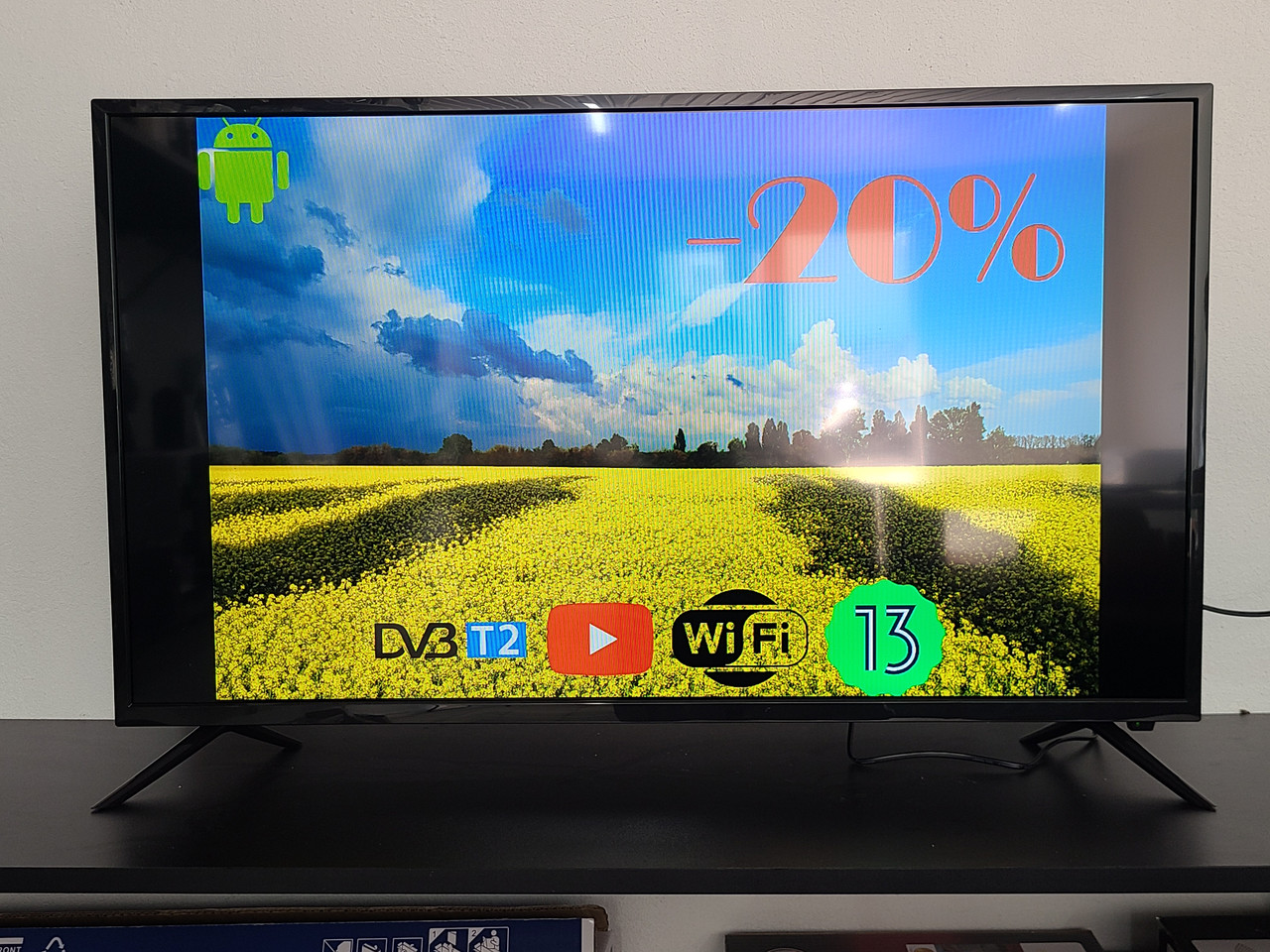 Телевизор Smart TV Android 13 | LED 42 дюйма Wi-Fi - фото 1 - id-p1936759173