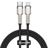 Кабель зарядный Baseus Cafule Metal USB Type C to Lightning 20 Вт 1 м Black (CATLJK-A01)