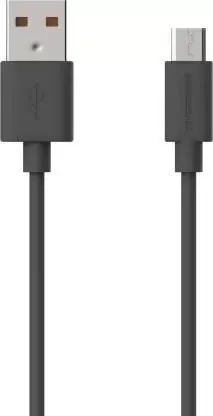 Кабель Riversong Micro USB 1 м Beta CM20 -2.4A- 1M Micro USB кабель 2.4 A 1 м ПВХ кабель micro USB (сумісний зі смартфоном, чорний, фото 1