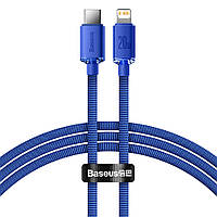 Кабель зарядный Baseus Crystal Shine USB Type C to Lightning 20 Вт 1.2 м Blue (CAJY000203)