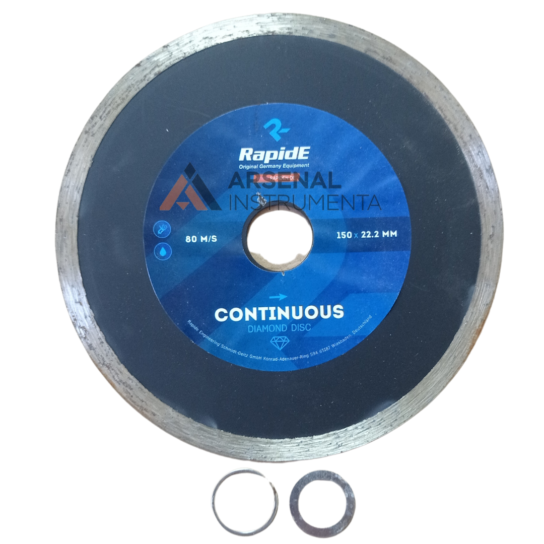 Круг відрізний алмазний по плитці Continuous 150х22.2 мм RapidE, 006, фото 1