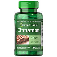 Натуральная добавка Puritan's Pride Cinnamon 500 mg, 100 капсул CN8887 DS