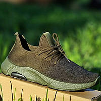 Кроссовки мужские хаки летние трикотажные Кросівки чоловічі хакі літні трикотажні (Код: S3009)