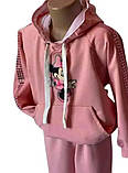 Пудрово-рожевий спортивний костюм для дівчинки 104-128 Minnie Mouse, фото 2