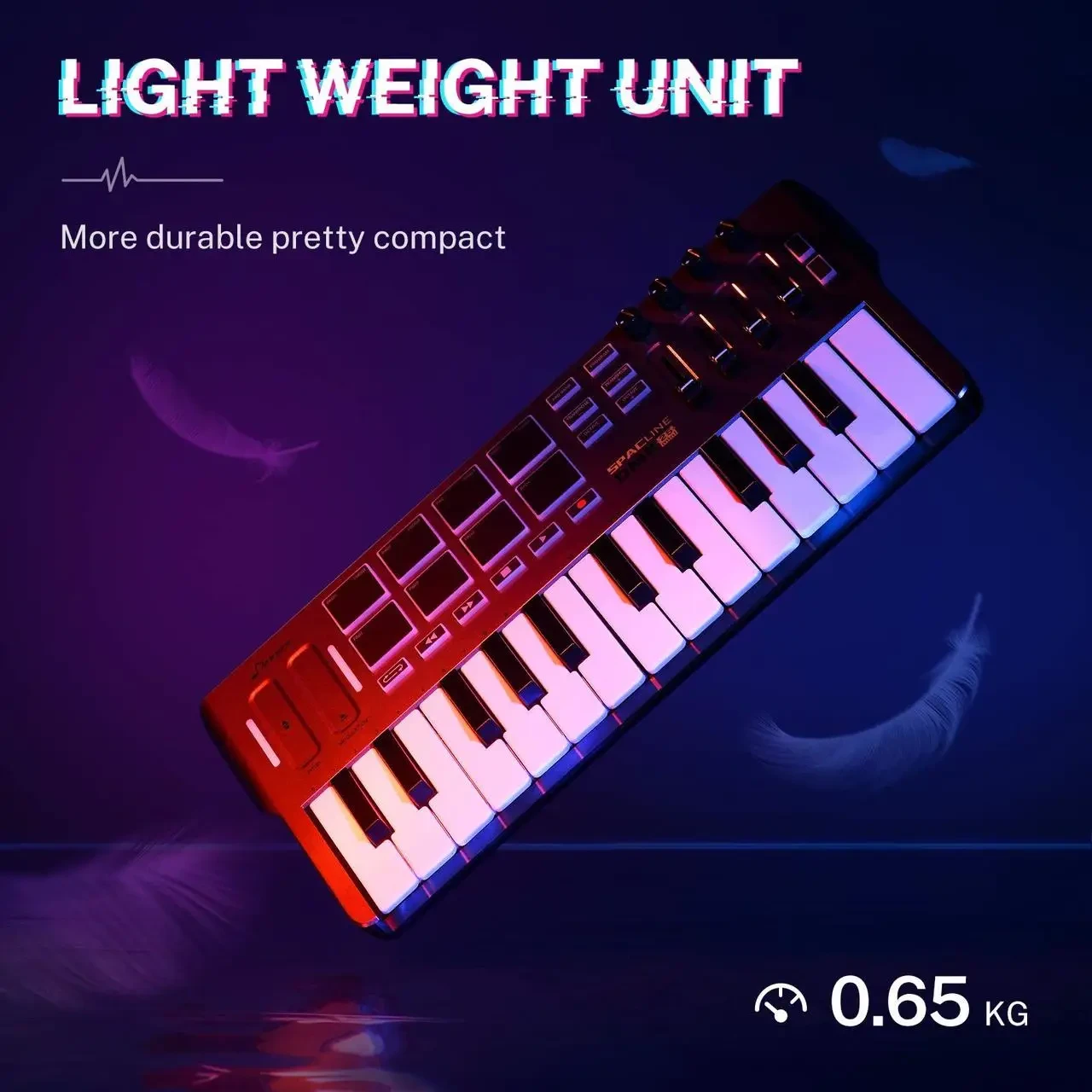 MIDI-клавиатура Donner, портативный MIDI-контроллер DMK25 с 25 чувствительными клавишами - фото 4 - id-p1936789980