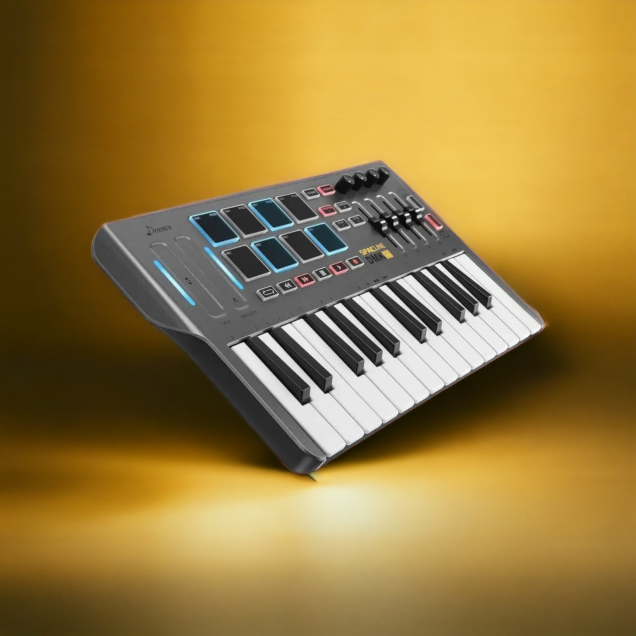 MIDI-клавиатура Donner, портативный MIDI-контроллер DMK25 с 25 чувствительными клавишами - фото 1 - id-p1936789980