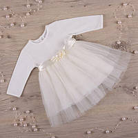 Платье для девочки Нежность-2 Бетис интерлок 68 цвет белый