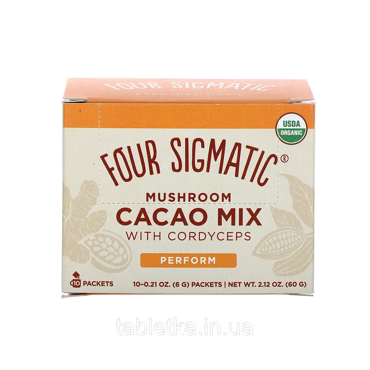 Four Sigmatic, Смесь грибов и какао с кордицепсом, 10 пакетиков по 0,21 унции (6 г) каждый Днепр - фото 2 - id-p1936793831