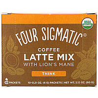 Four Sigmatic, Смесь для кофейного латте с львиной гривой, 10 пакетиков по 6 г (0,21 унции) Днепр