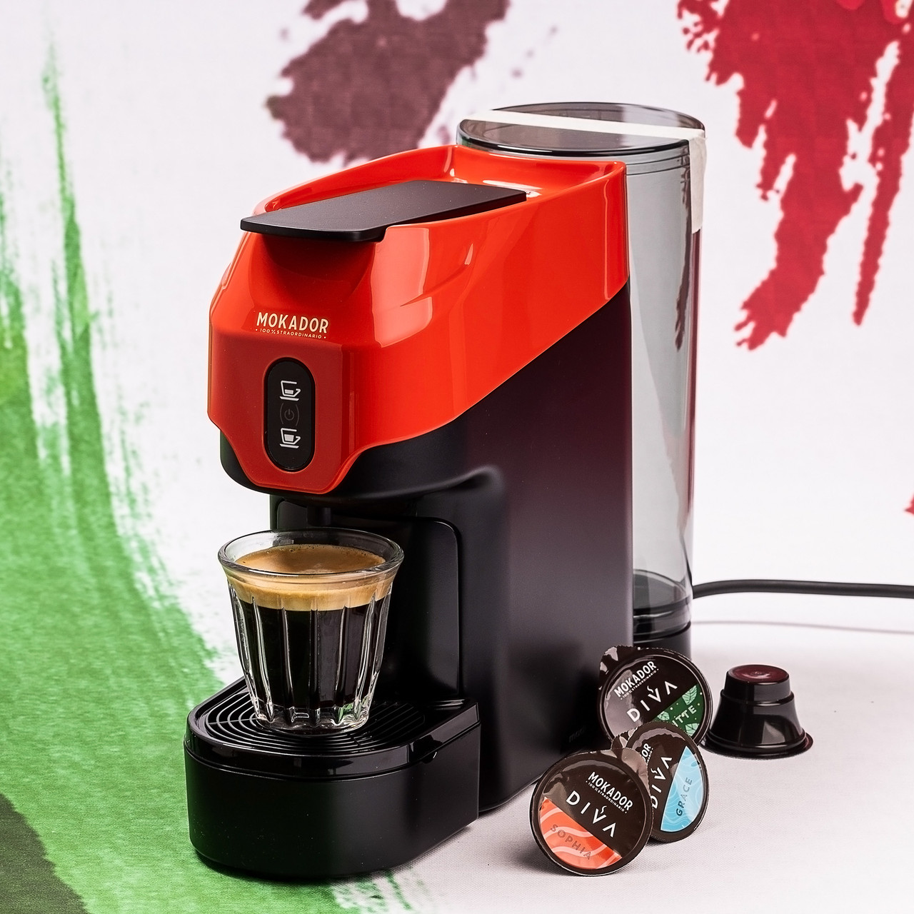 Капсульна кавомашина DIVA MOKADOR D1 Vending Red