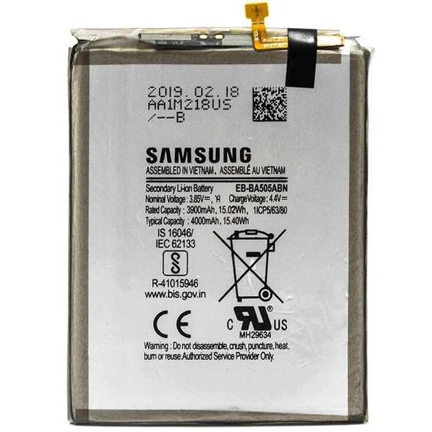 АКБ Samsung A205/A305/A307/A505 Galaxy A20/A30/A30s/A50 (EB-BA505ABE) (оригінал 100%, тех. паковання)