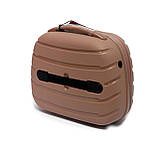 Середня валіза з кейсом в комплекті Snowball 61303 пудрова, фото 7