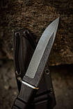 Ніж ручної роботи «Кіборг #4» (малий) з піхвами з АБС пластику Х12МФ/61 HRC, фото 3