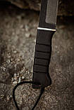 Ніж ручної роботи «Кіборг #4» (малий) з піхвами з АБС пластику Х12МФ/61 HRC, фото 6