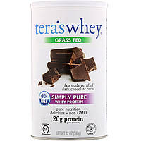 Tera's Whey, Grass Fed, Simply Pure Whey Protein, темный шоколад с какао, полученный по принципу справедливой