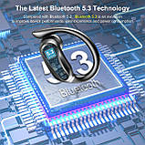 Бездротові навушники Rulefiss Bluetooth 5.3 з подвійним світлодіодним цифровим дисплеєм, час відтворення 42 години, супер водонепр, фото 3