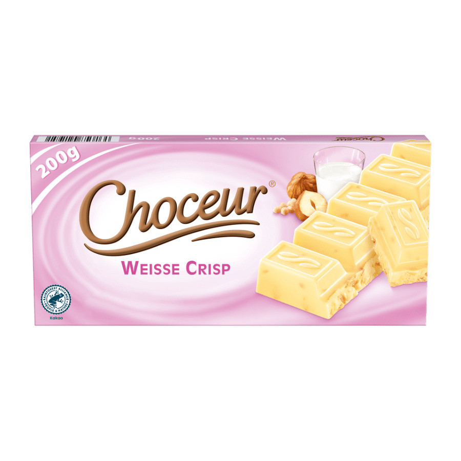 Білий шоколад Choceur Weisse Crisp з подрібненим фундуком 200 г., фото 1