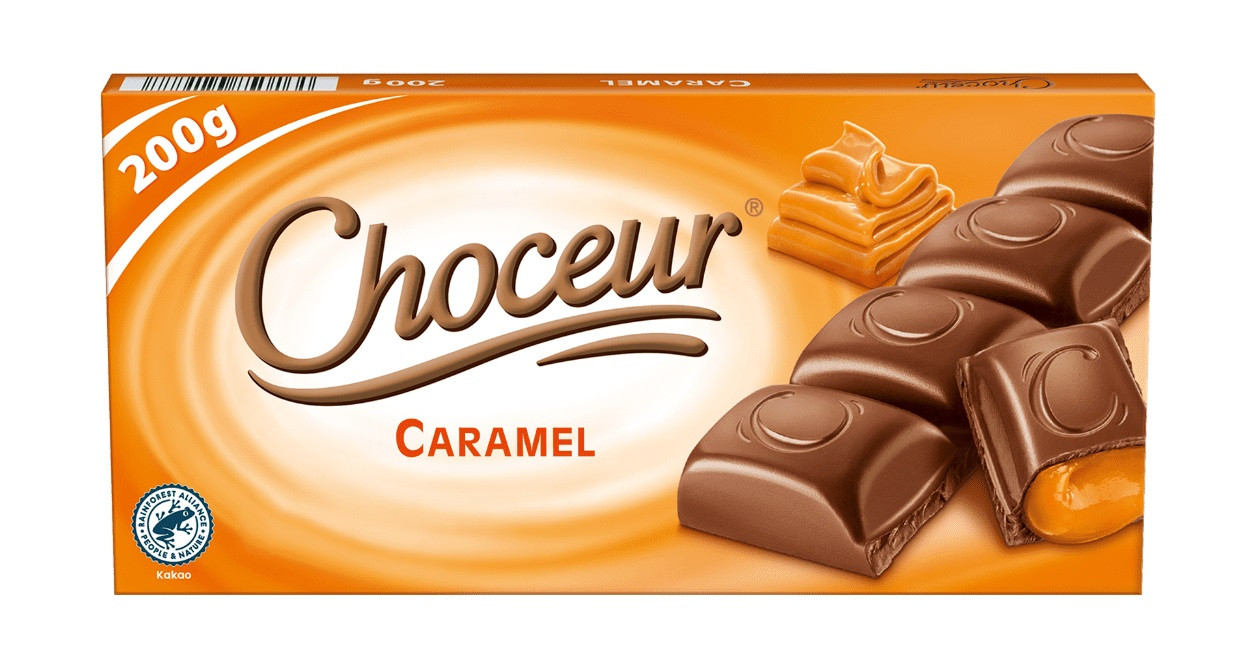 Молочний шоколад Choceur Caramel з м'якою карамеллю 200 г.