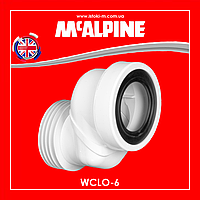 Колено для подключения к WC со смещенным центром 60 мм с уплотнителем WCLO-6 McAlpine