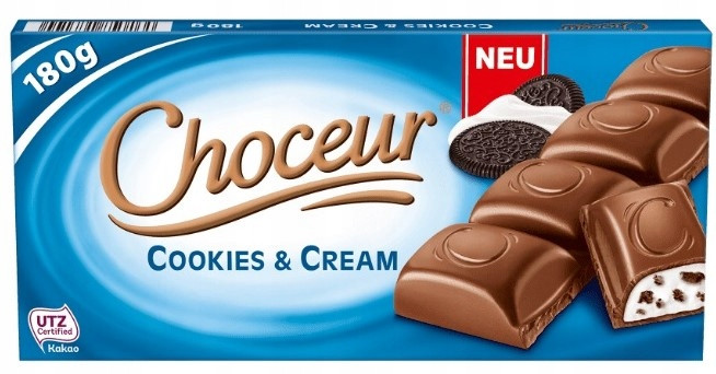 Молочний шоколад Choceur Cookies & Cream печиво та вершки 180 г.