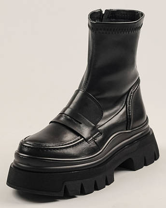 Черевики жіночі на платформі Le Berde 11343 37 чорні шкіра 36, фото 1