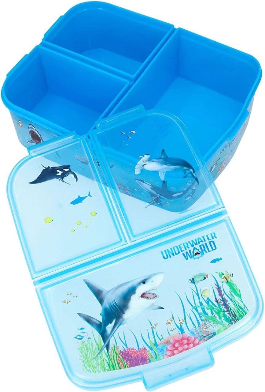 Ланчбокс на 3 відділення Dino World Підводний світ 11445, фото 1